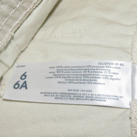 Carter’s Off White Boys Twill Shorts - Picture 6 of 7